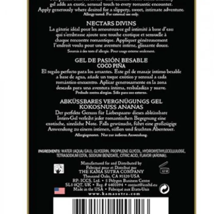 Kama Sutra Female Sex Toys Kama Sutra Divine Nectars Coconut Pineapple Body Glide 5oz