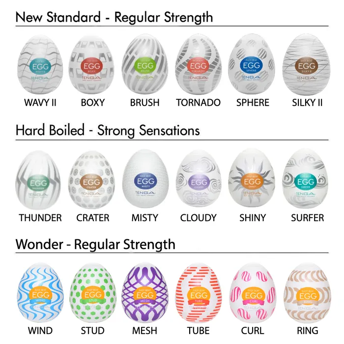 Male Sex Toys Tenga Tenga Egg New Standard Masturbator 6 Pack