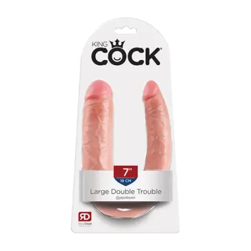 PD Products LLC Dildos Pipedream King Cock Double Trouble Large 7 in Realistic DualEnded Dildo Beige PD Products LLC Dildos Pipedream King Cock Double Trouble Large 7 in Realistic DualEnded Dildo Beige