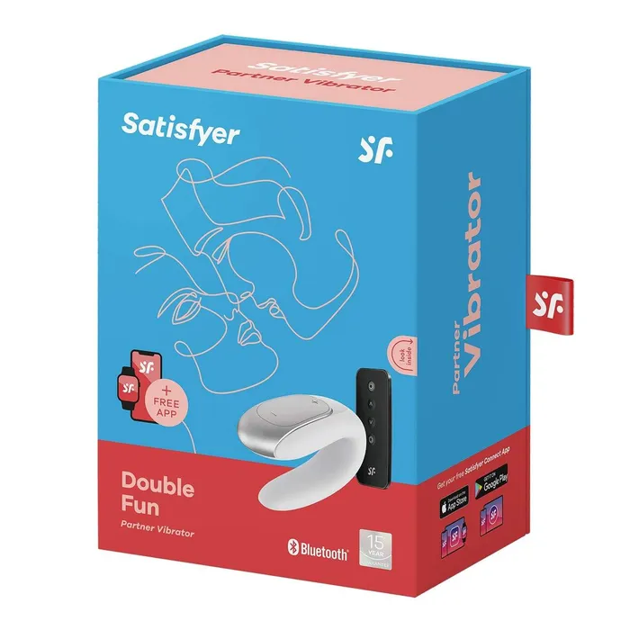 Couples Satisfyer Satisfyer Double Fun AppControlled Couples Vibrator with Remote Control