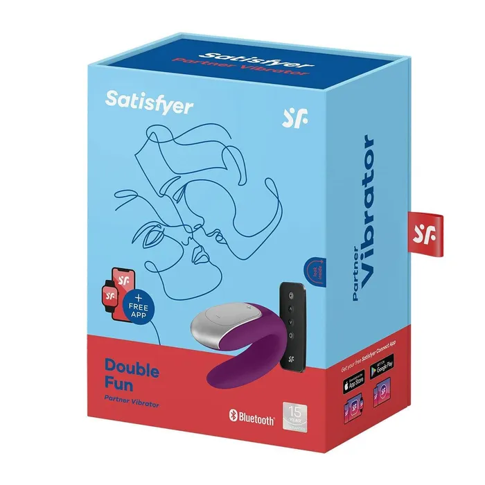 Couples Satisfyer Satisfyer Double Fun AppControlled Couples Vibrator with Remote Control