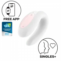 Couples Satisfyer Satisfyer Double Fun AppControlled Couples Vibrator with Remote Control