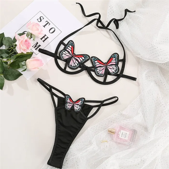Couples Sinderella Butterfly Kisses Two Piece Lingerie
