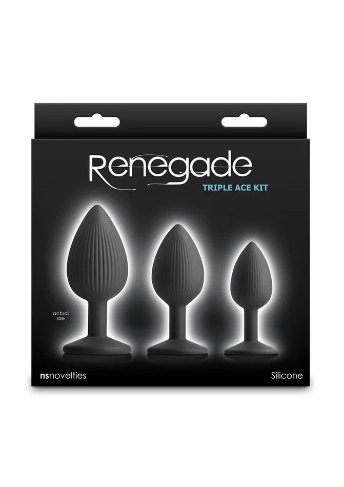 Male Sex Toys Renegade Triple Ace Silicone Anal Plugs Kit Renegade