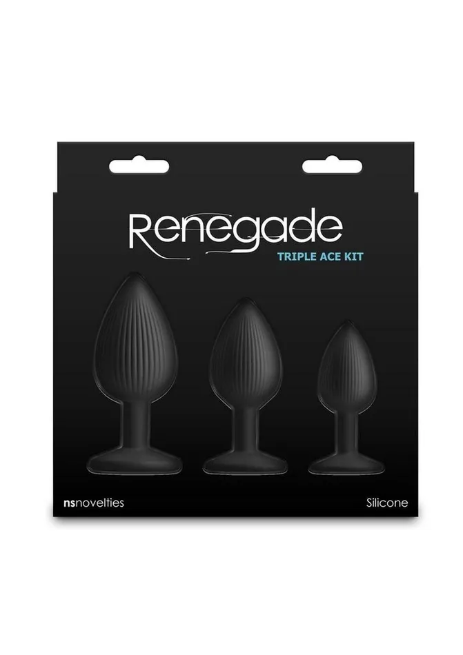 Male Sex Toys Renegade Triple Ace Silicone Anal Plugs Kit Renegade
