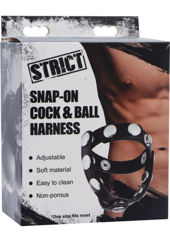 STRICT Female Sex Toys Strict SnapOn Cock and Ball Harness